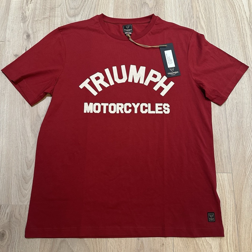 NWT GENUINE TRIUMPH BURNHAM T SHIRT RED TOP TEE Sz XL